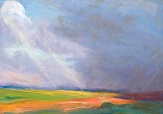 Bild: Gemälde "Heranziehendes Gewitter", Julius Exter, 1920er Jahre
